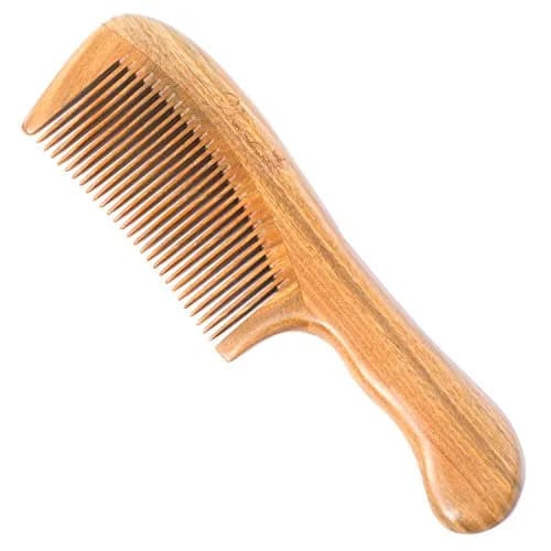 Breezelike Fine Tooth Wooden Hair Comb 7.1" | Detangling & Anti-Static thumbnail 1