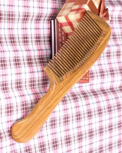 Breezelike Fine Tooth Wooden Hair Comb 7.1" | Detangling & Anti-Static thumbnail 6