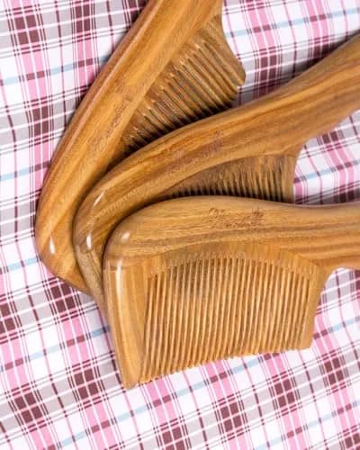 Breezelike Fine Tooth Wooden Hair Comb 7.1" | Detangling & Anti-Static thumbnail 7