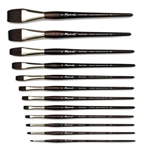 Raphael Textura 870 Flat Brush Size 0 | For Impasto Acrylics & Gels thumbnail 2