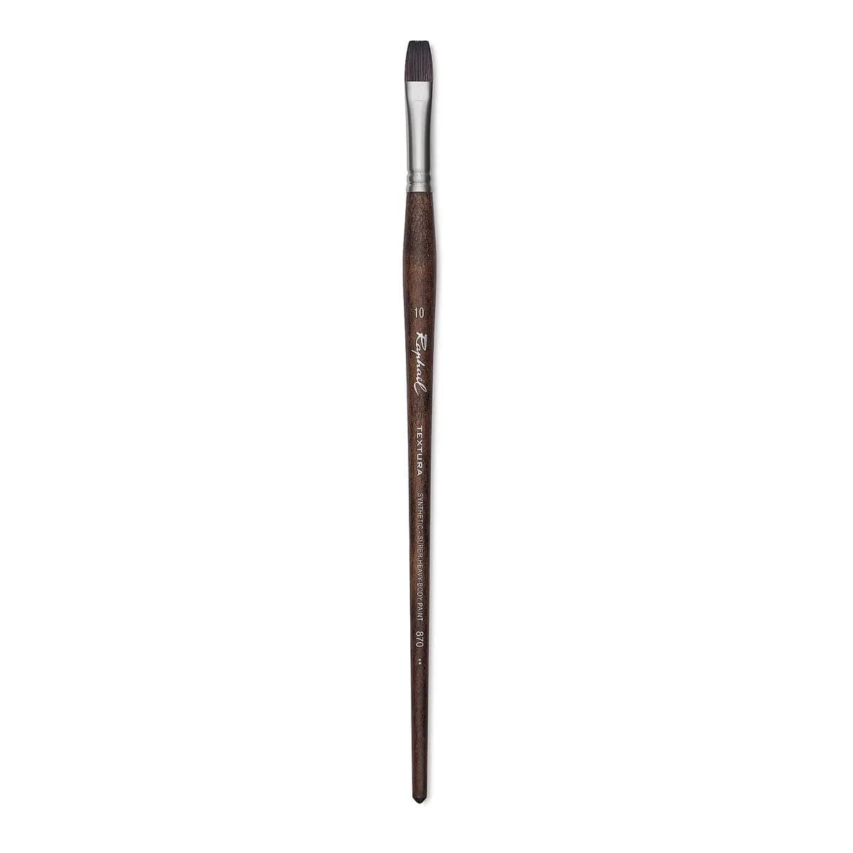 Raphael Textura 870 Flat Brush Size 0 | For Impasto Acrylics & Gels — Size 10
