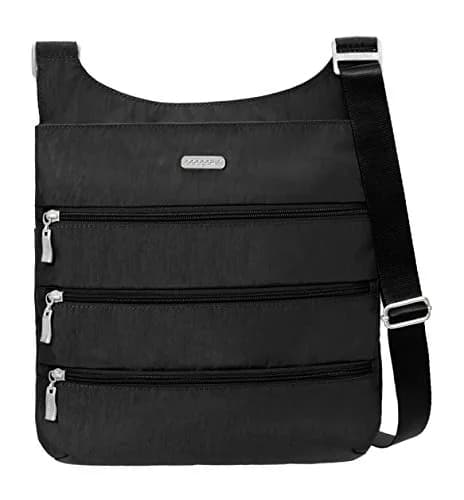 Baggallini Big Zipper Travel Crossbody Bag Black 28cm (11in) | Machine Washable & RFID-Protected thumbnail 4