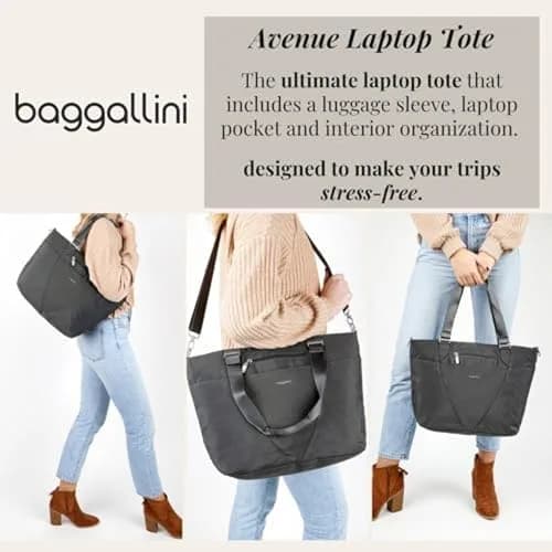 Baggallini Avenue Tote Bag 46cm (18") x 30.5cm (12") | Perfect Carry-On for Travel and Everyday Use thumbnail 3