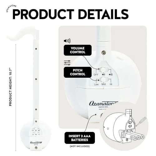 Otamatone White Electronic Synthesizer Musical Instrument Toy | Fun & Easy to Play thumbnail 4
