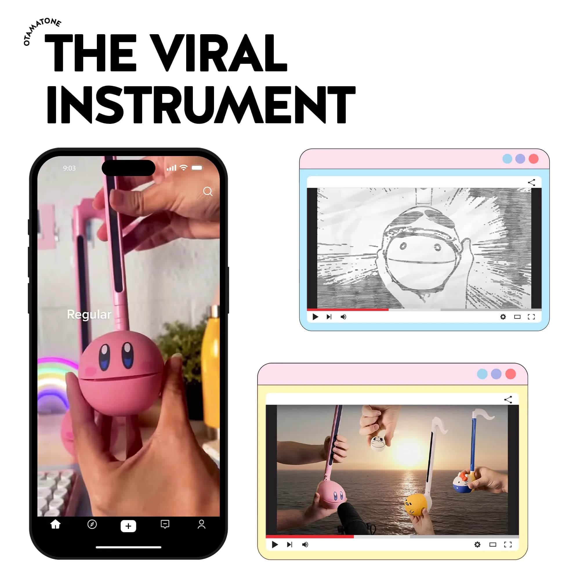 Otamatone White Electronic Synthesizer Musical Instrument Toy | Fun & Easy to Play - view 5