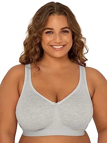 Fruit of the Loom Plus Size Wireless Cotton Bra 40D | Full Coverage & Support (70-120 chars) thumbnail 1