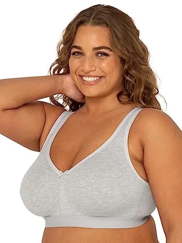 Fruit of the Loom Plus Size Wireless Cotton Bra 40D | Full Coverage & Support (70-120 chars) thumbnail 3