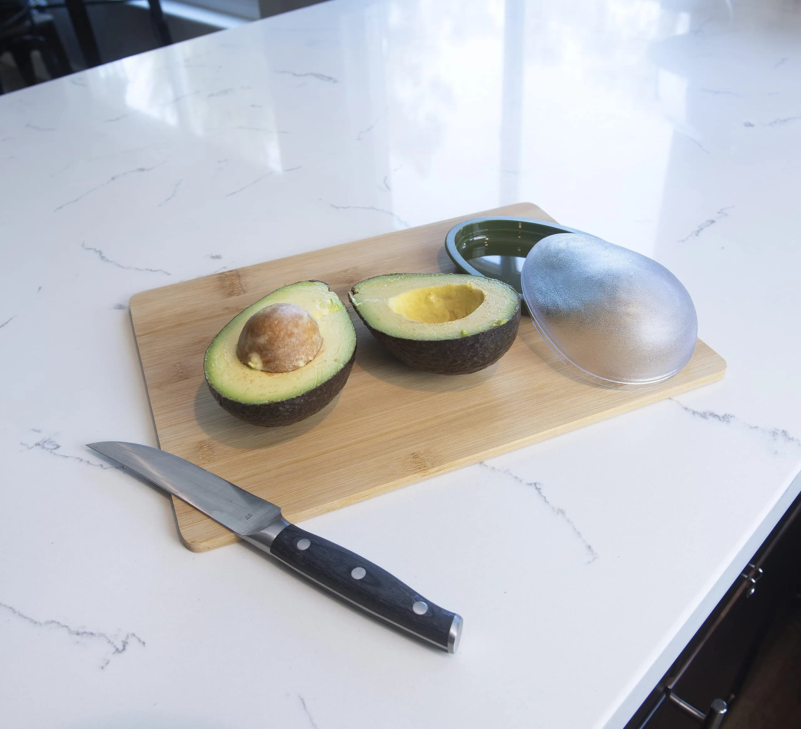 Joie Fresh Pod Avocado Storage Container with Clear Snap-On Lid, Keeps Leftover Half Flavorful and Firm in Fridge, Reusable Kitchen Gadget, BPA Free, Dishwasher Safe (1 Count) - view 2