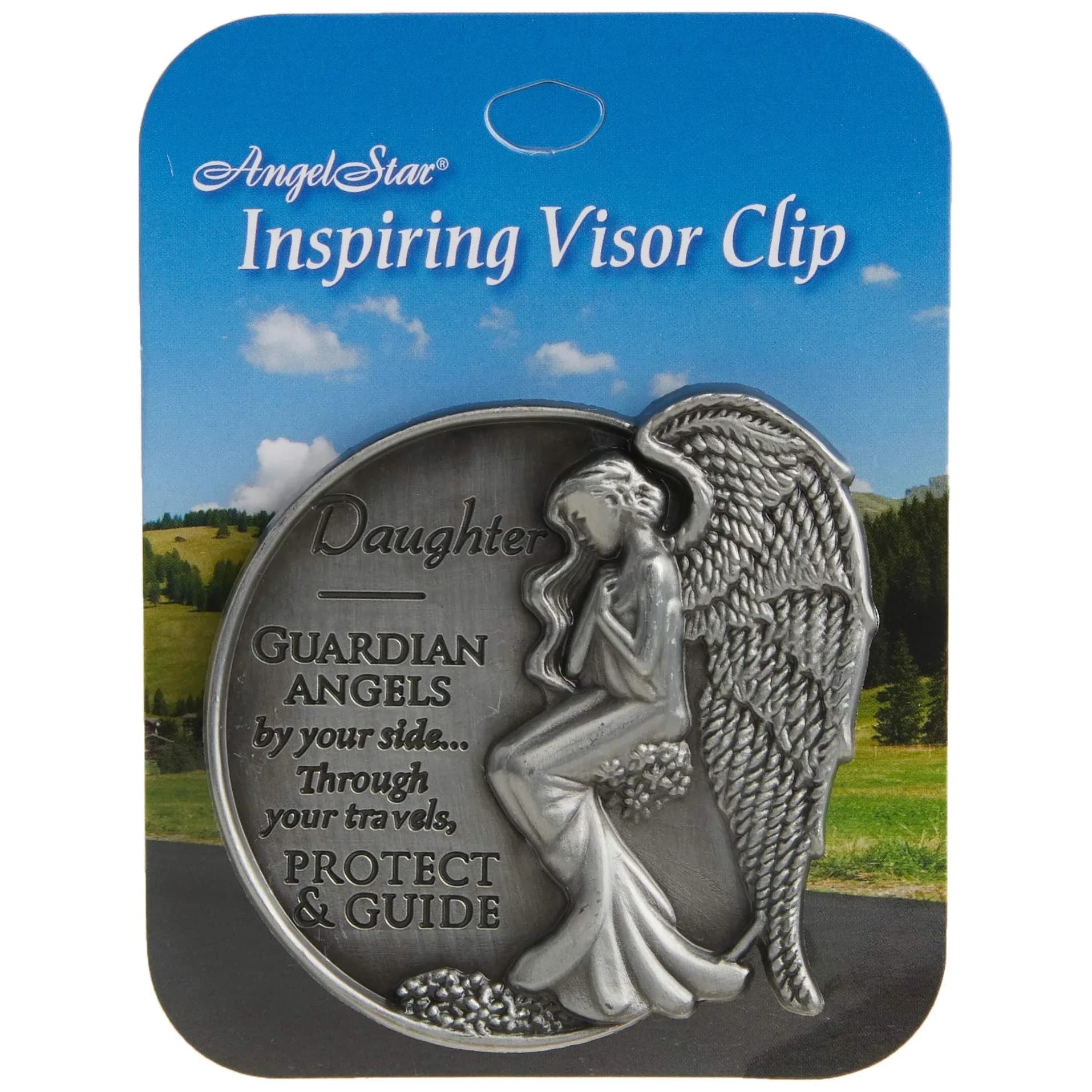 AngelStar Daughter Guardian Angel Visor Clip Accent 6.35cm (2.5-Inch) | Metal Clip for Safe Driving - main product image