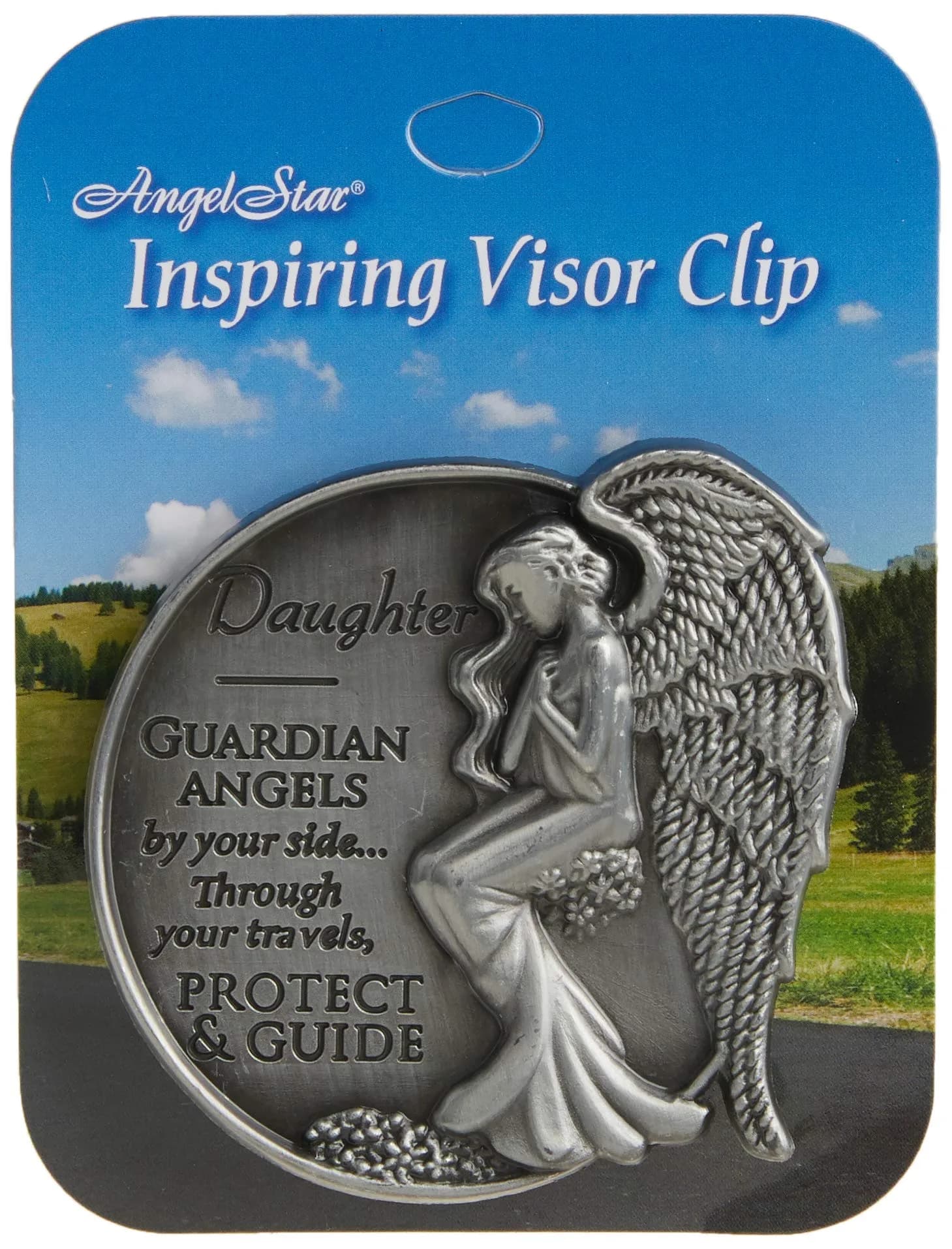AngelStar Daughter Guardian Angel Visor Clip Accent 6.35cm (2.5-Inch) | Metal Clip for Safe Driving - main product image