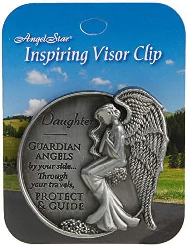 AngelStar Daughter Guardian Angel Visor Clip Accent 6.35cm (2.5-Inch) | Metal Clip for Safe Driving thumbnail 1