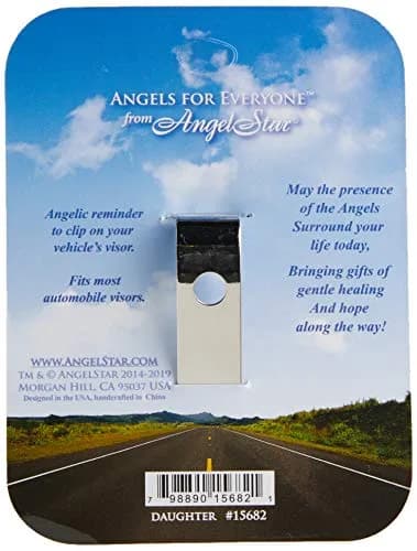 AngelStar Daughter Guardian Angel Visor Clip Accent 6.35cm (2.5-Inch) | Metal Clip for Safe Driving thumbnail 2
