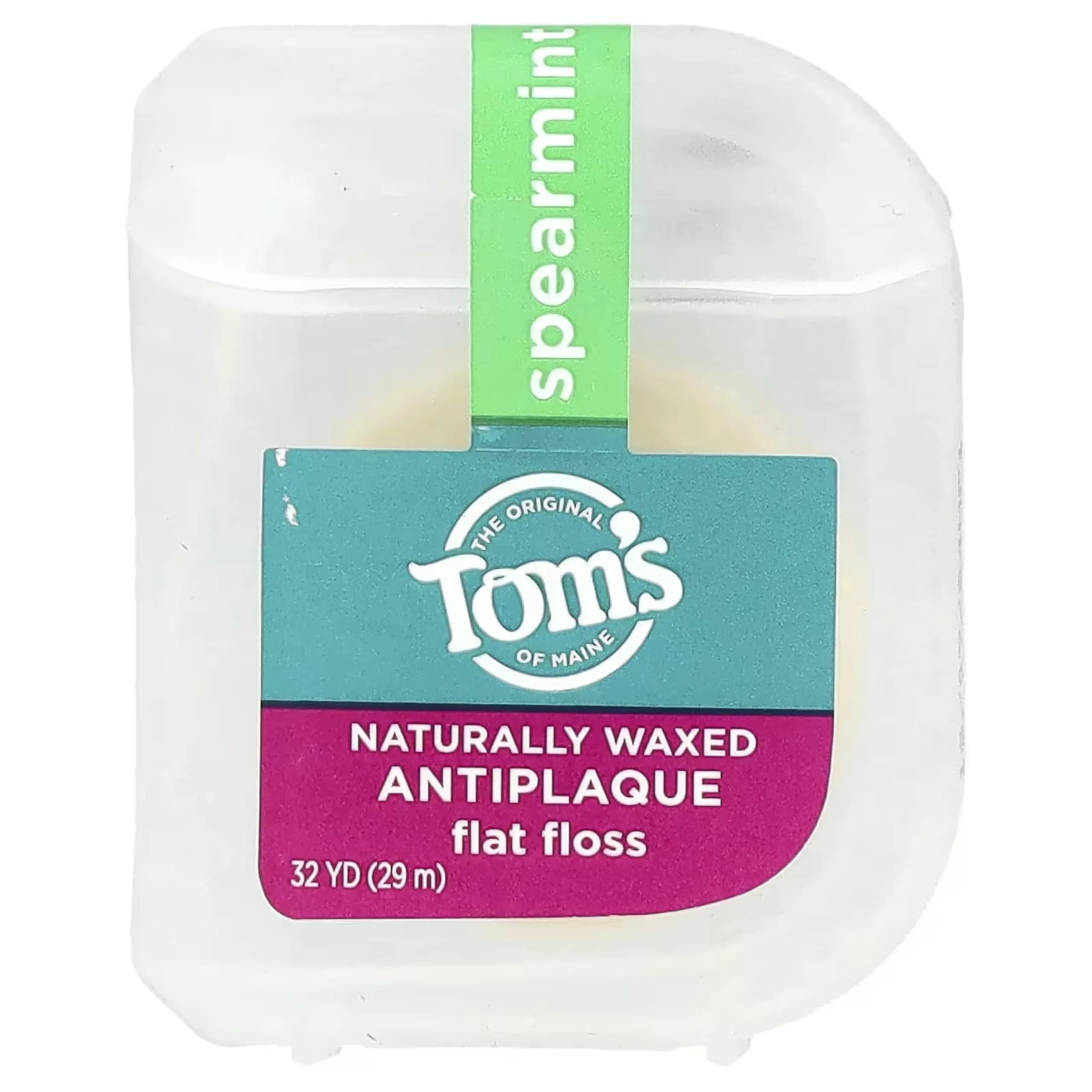 Tom's of Maine Natural Waxed Antiplaque Flat Floss Spearmint 192 Foot (Pack of 2) | ADA Accepted - view 3