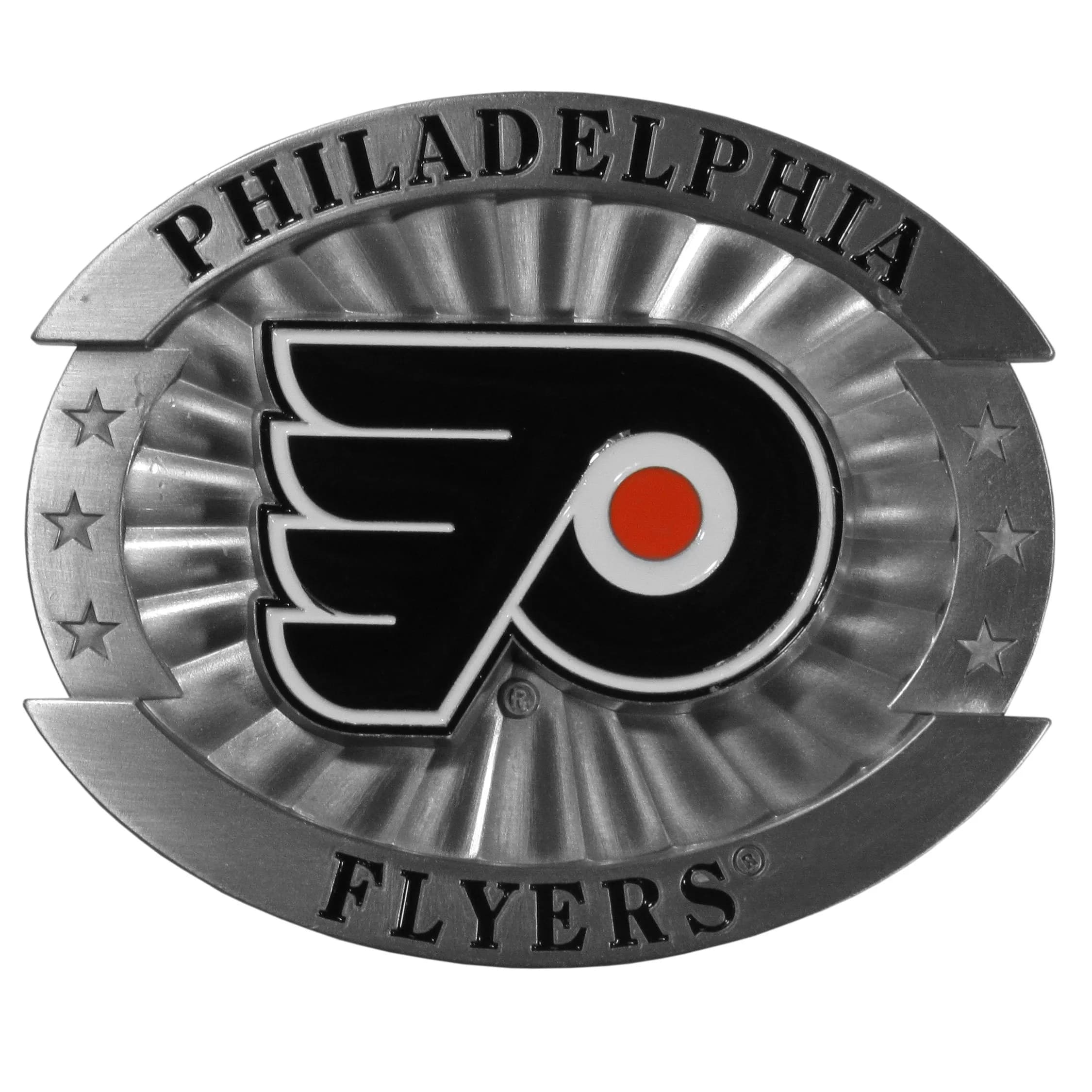 Siskiyou Sports NHL Philadelphia Flyers Oversized Buckle | Fully Metal, Enamel Finish, 4" Wide