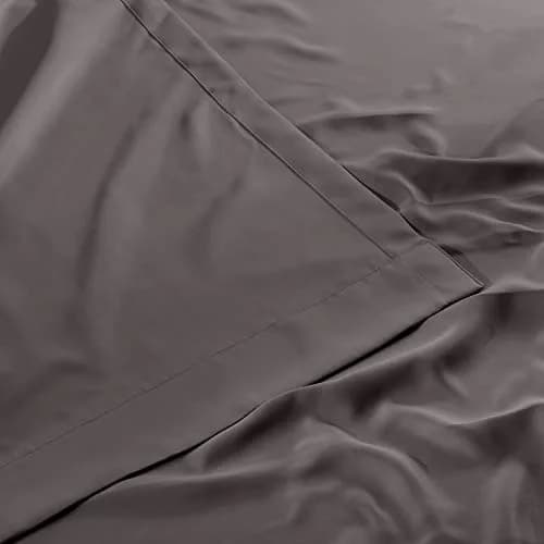 HPD Half Price Drapes Extra Wide Room Darkening Curtains 100 x 108 | Neutral Grey, Unlined, 75-80% Light Block thumbnail 5