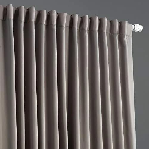 HPD Half Price Drapes Extra Wide Room Darkening Curtains 100 x 108 | Neutral Grey, Unlined, 75-80% Light Block thumbnail 3