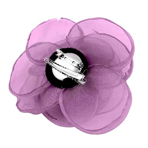 Merdia Women's Lovely Flower Hair Clip, Rose Brooch Pin, Floral Hair Accessory, Light Purple | Elegant 4.3-inch flower thumbnail 8