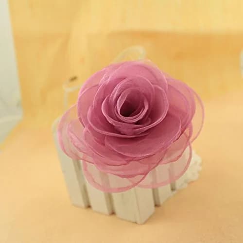 Merdia Women's Lovely Flower Hair Clip, Rose Brooch Pin, Floral Hair Accessory, Light Purple | Elegant 4.3-inch flower thumbnail 3