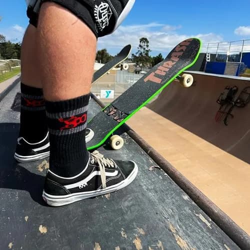 Triple Eight Icon Socks – Cotton Blend, Ribbed Sport Fit, Logo Detail | One Size Fits Most thumbnail 2
