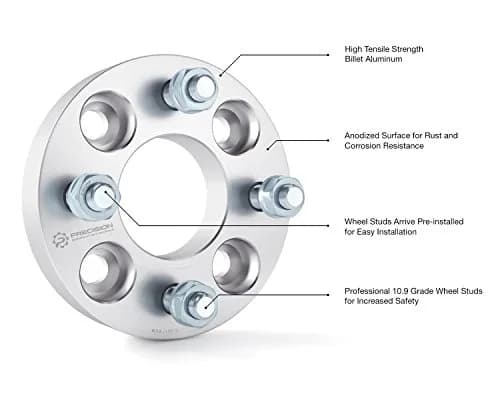 RockTrix 4pcs Wheel Spacers 1 Inch (25mm) | 4x4" to 4x4" Hubcentric for Golf Carts & ATVs thumbnail 6