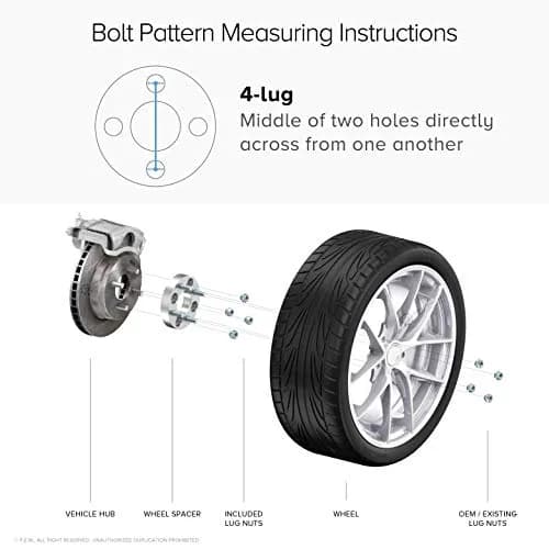 RockTrix 4pcs Wheel Spacers 1 Inch (25mm) | 4x4" to 4x4" Hubcentric for Golf Carts & ATVs thumbnail 7