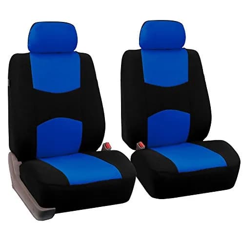 FH Group Car Seat Covers Front Set in Cloth-Universal Fit, Low Back, Washable, Blue | Protect & Enhance Interior thumbnail 1