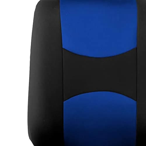 FH Group Car Seat Covers Front Set in Cloth-Universal Fit, Low Back, Washable, Blue | Protect & Enhance Interior thumbnail 2