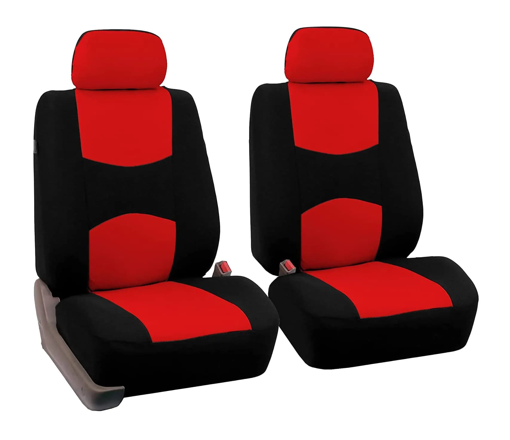 FH Group Car Seat Covers Front Set in Cloth | Universal Fit, Washable, Red