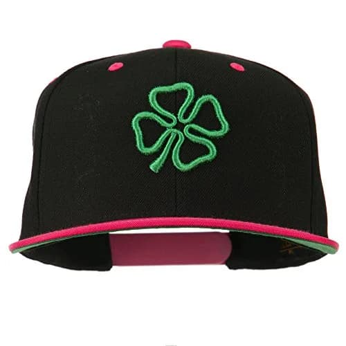 e4Hats.com 3D Clover Embroidered Snapback Cap | Adjustable Unisex Baseball Hat for All Seasons thumbnail 1