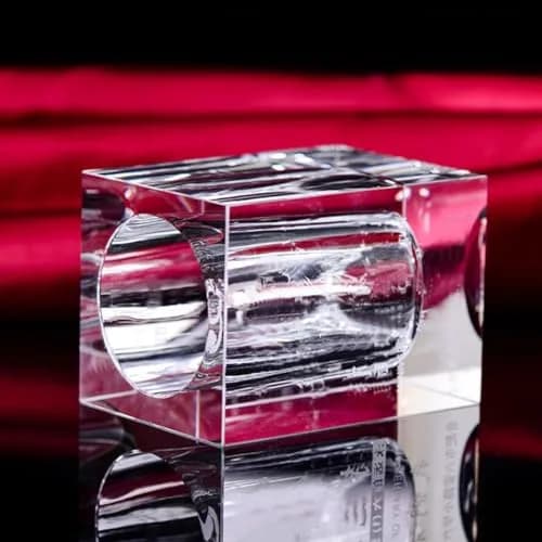 Yakri Clear Crystal Pen Holder for Desk Stationery Organizer | K9 Crystal, 6cm x 6cm x 9cm thumbnail 4