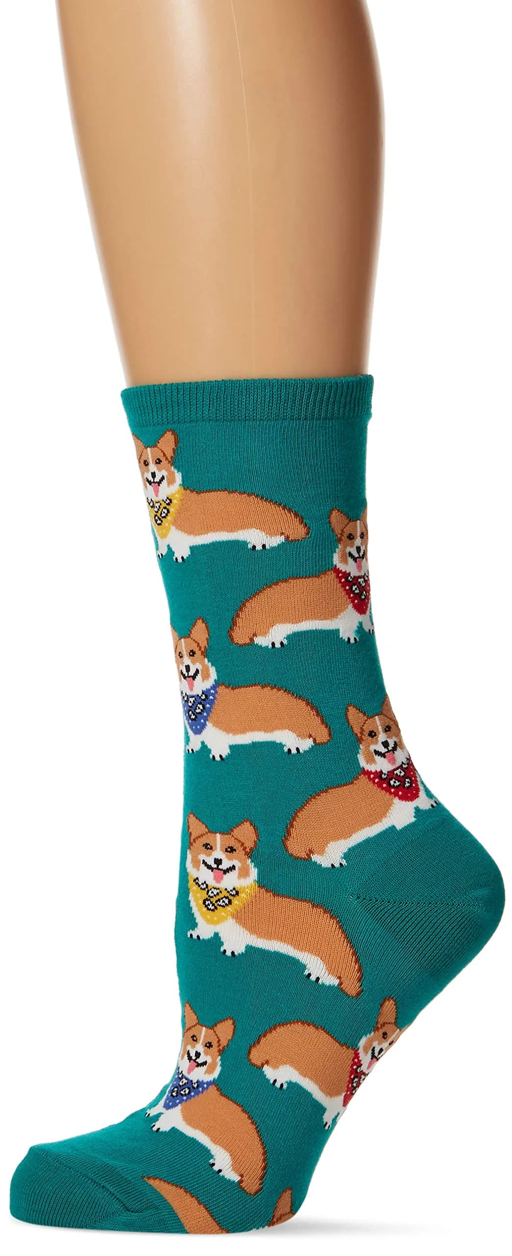 Socksmith Women's Crew Socks, emerald | Cotton, Casual, Animal Theme, One Size