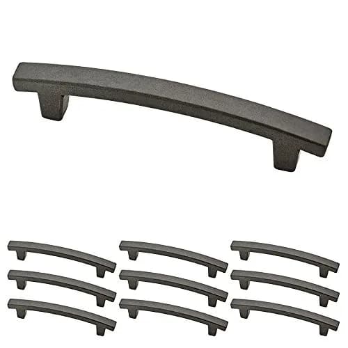 Franklin Brass Pierce Cabinet Handles (10-Pack) – 4 Inch (102mm) Hole Center Pulls | Soft Iron Finish thumbnail 1