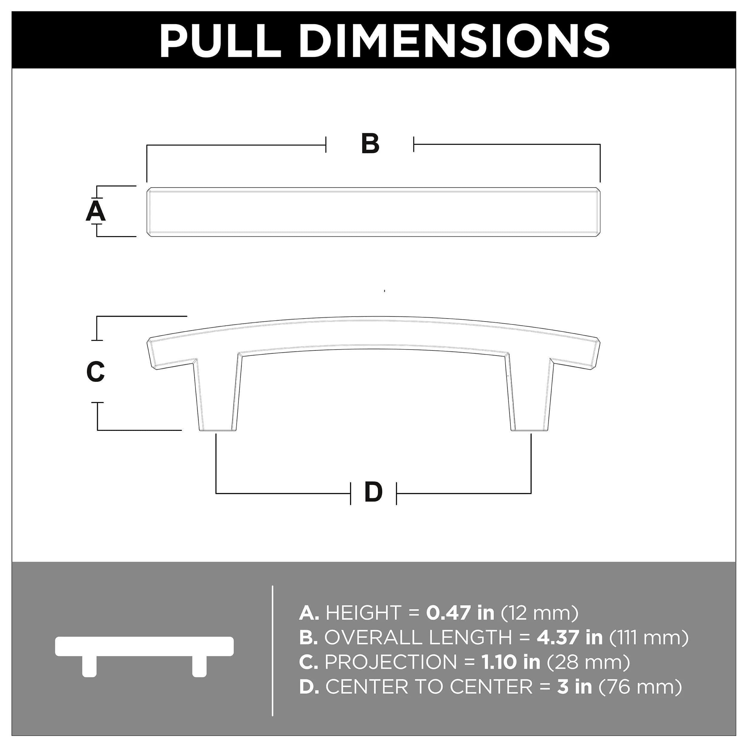 Franklin Brass Pierce Cabinet Handles (10-Pack) – Soft Iron, 3 Inch Hole Center | Casual Style Drawer Pulls - view 5