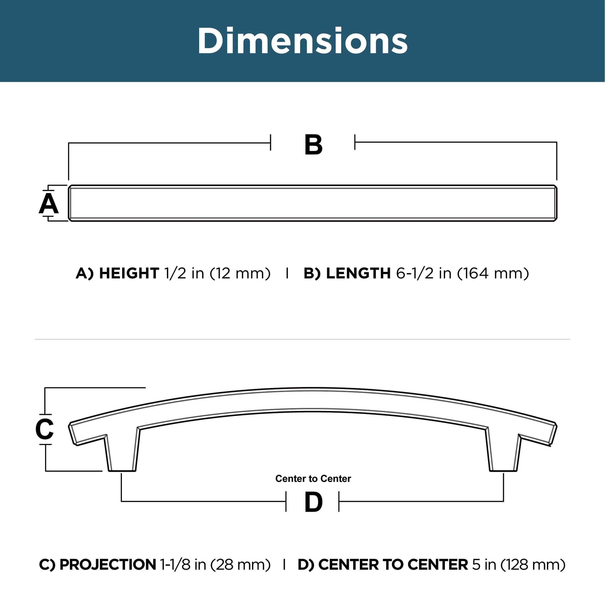 Franklin Brass Pierce Cabinet Handles (10-Pack) 5-1/16" (128mm) Hole Center | Brushed Nickel Pulls for Drawers and Cabinets - view 8