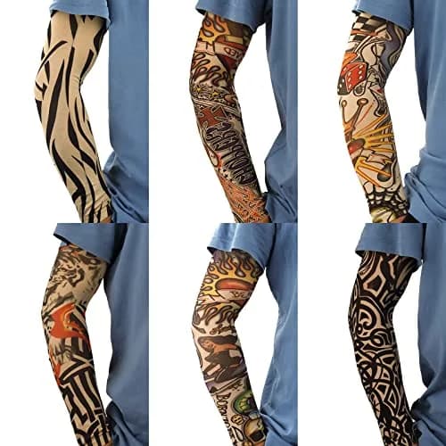 YARIEW Temporary Tattoo Sleeves for Men Arm Sleeves | Sun Protection & Party Decor (70-120 chars) thumbnail 3