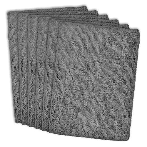 DII Microfiber Dishtowel Set 16x24 in Gray | Ultra Absorbent, Low Lint, 6 Piece thumbnail 1