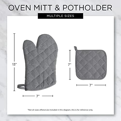 DII Basic Terry Collection Quilted Cotton Potholder 7x7 inch (18x18 cm) - Set of 3 | Heat Resistant Up to 400°F thumbnail 8