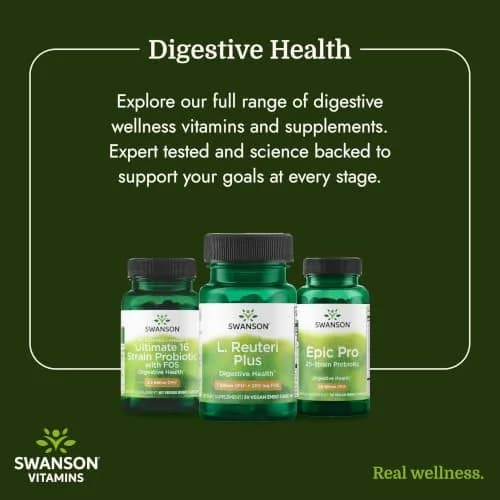 Swanson L. Reuteri Probiotic with Prebiotic 30 Vegan Capsules | Gut Health Support for Adults thumbnail 6