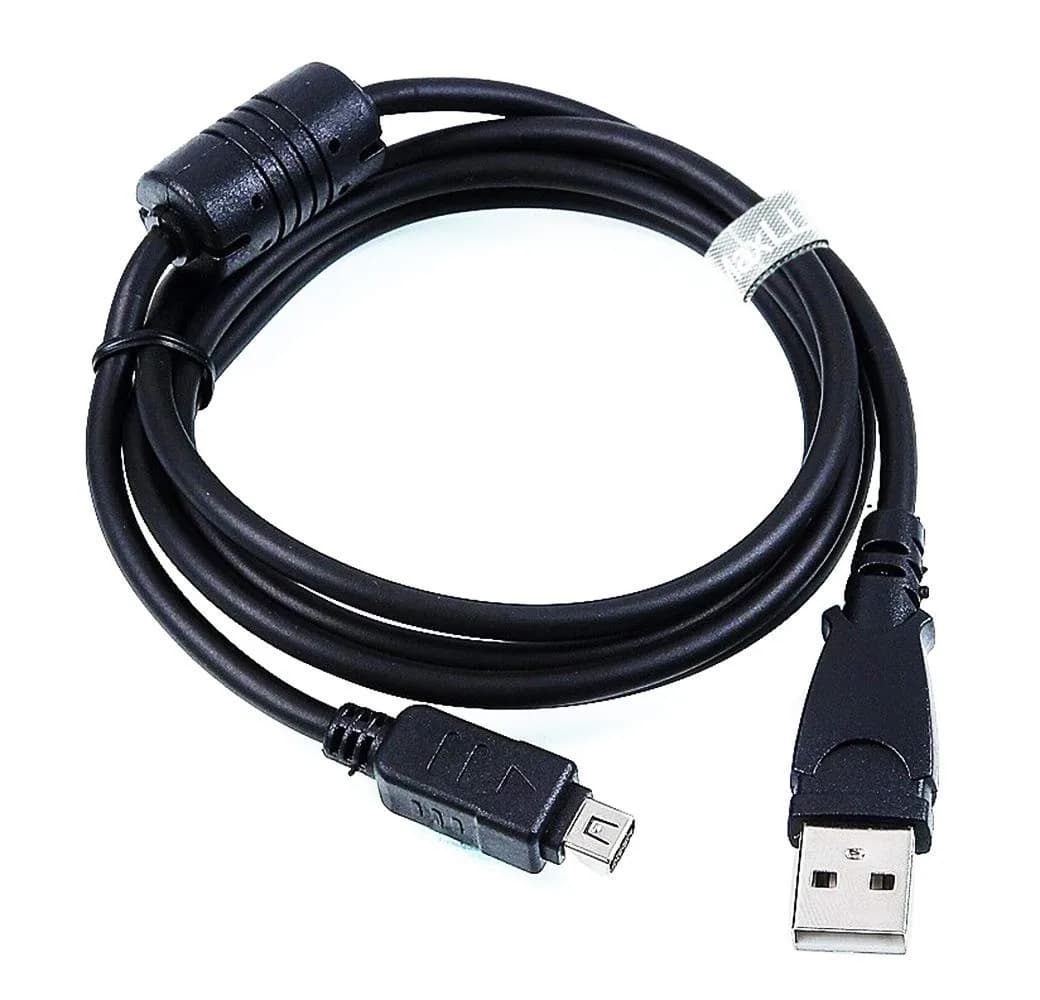 MaxLLTo USB Battery Charger +Data SYNC Cable for Olympus Camera Tough TG-610 TG-850 | Data Transfer & Backup — Black