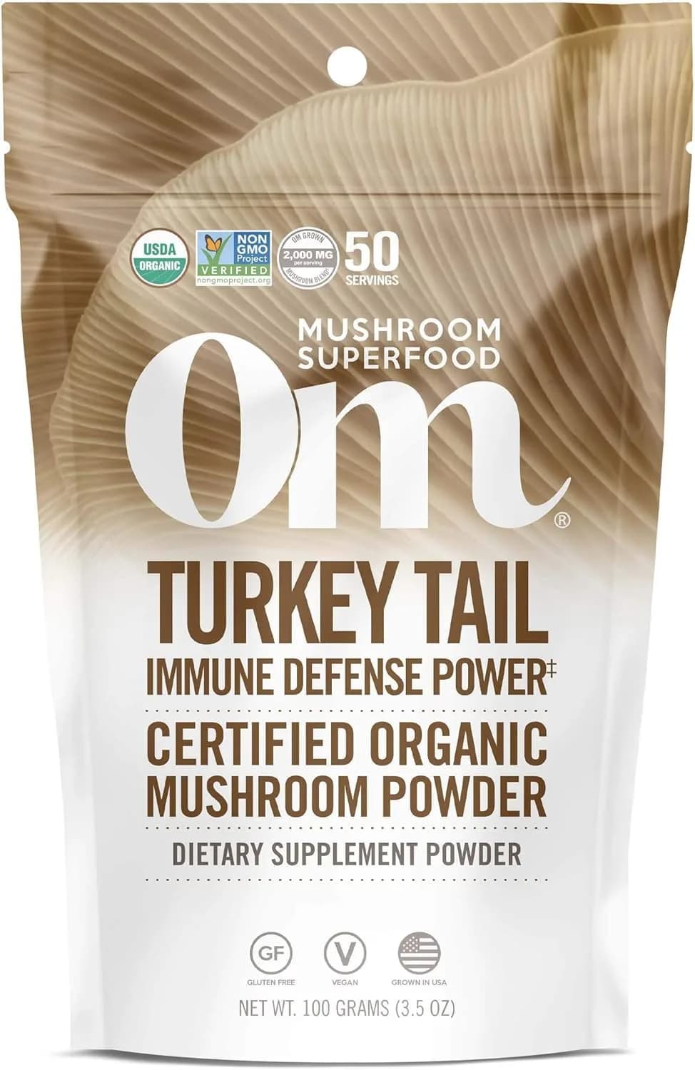 OM Mushroom Superfood Turkey Tail Organic Mushroom Powder 3.5 oz (99g) | Immune Support with Beta Glucans — Turkey Tail Powder