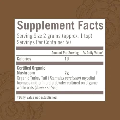 OM Mushroom Superfood Turkey Tail Organic Mushroom Powder 3.5 oz (99g) | Immune Support with Beta Glucans thumbnail 5