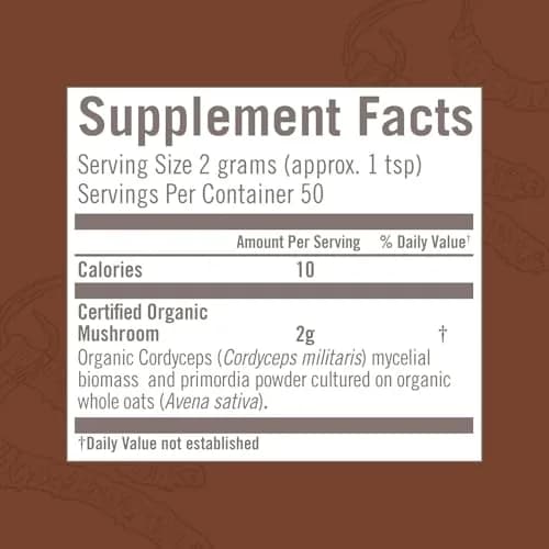 OM MUSHROOM SUPERFOOD Cordyceps Organic Mushroom Powder, 3.5 Oz | Supports Energy & Endurance thumbnail 5