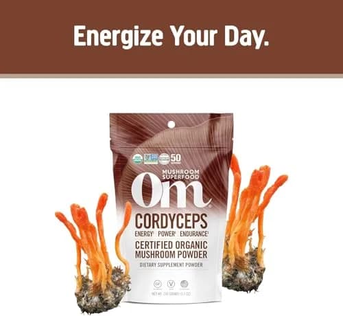 OM MUSHROOM SUPERFOOD Cordyceps Organic Mushroom Powder, 3.5 Oz | Supports Energy & Endurance thumbnail 3
