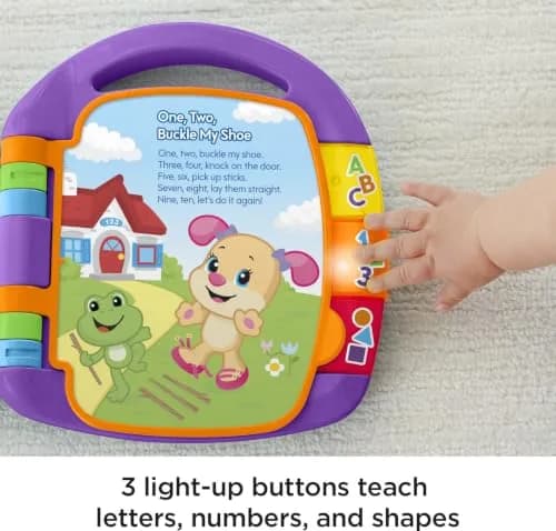 Fisher-Price Laugh & Learn Storybook Rhymes Baby Toy | Ages 6-36 Months, Multicolor thumbnail 4