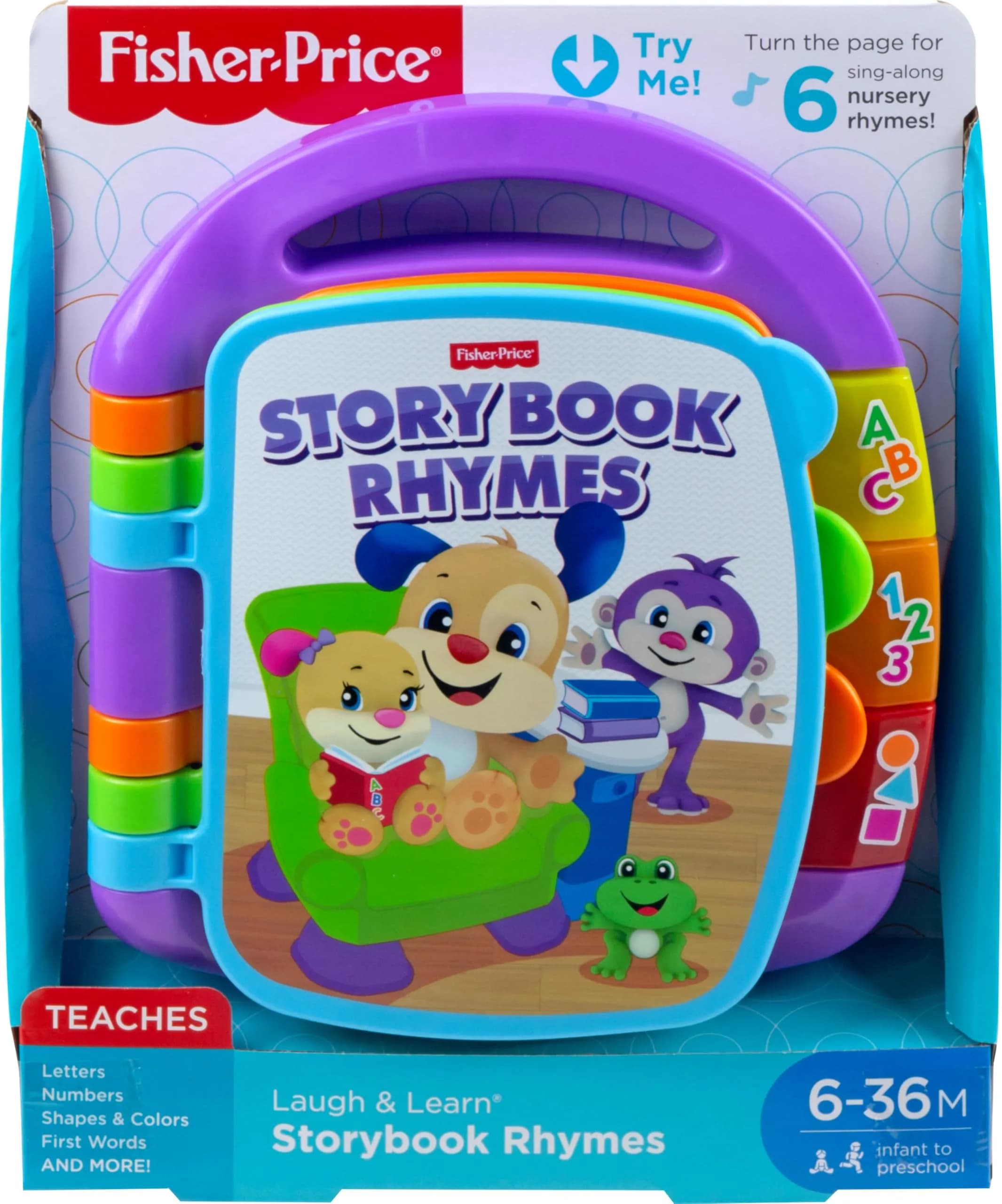 Fisher-Price Laugh & Learn Storybook Rhymes Baby Toy | Ages 6-36 Months, Multicolor - view 6