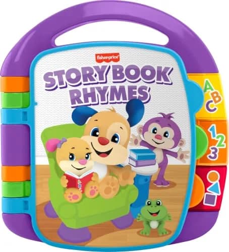 Fisher-Price Laugh & Learn Storybook Rhymes Baby Toy | Ages 6-36 Months, Multicolor thumbnail 1