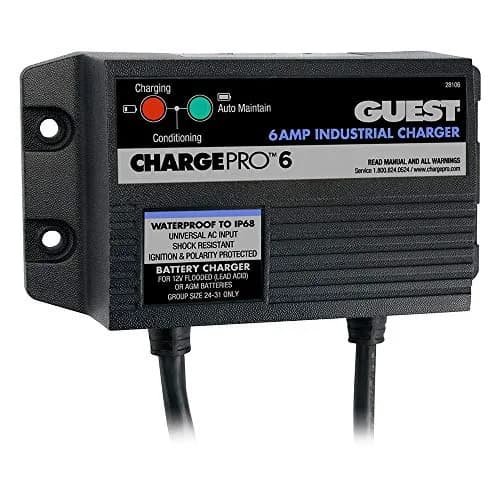 Marinco ChargePro 6A Waterproof Onboard Battery Charger | Microprocessor Controlled, 12V/6A, Universal Input thumbnail 1