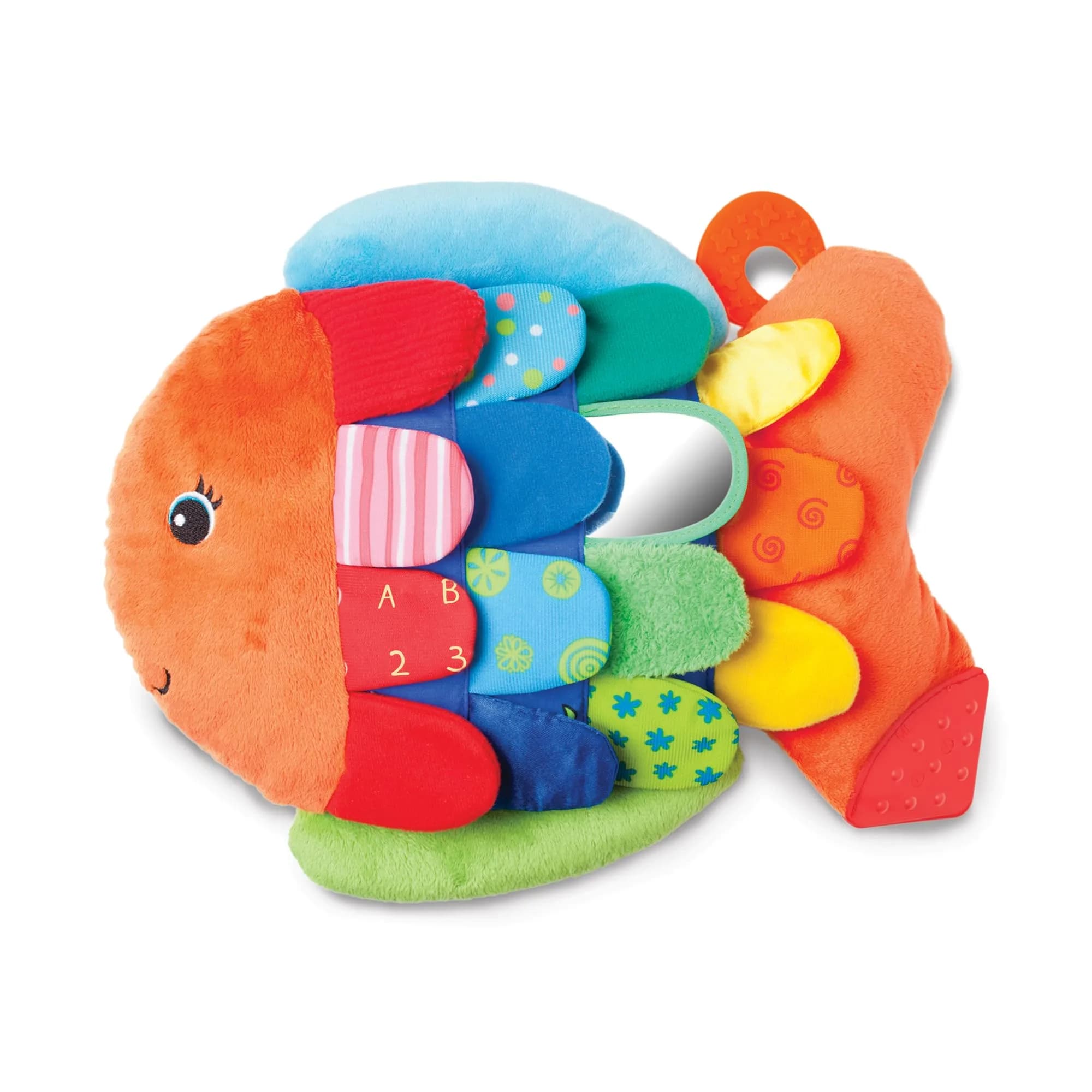 Melissa & Doug Flip Fish Baby Toy Soft Infant Sensory Toy with Mirror & Textures (Multi-Color) - main product image