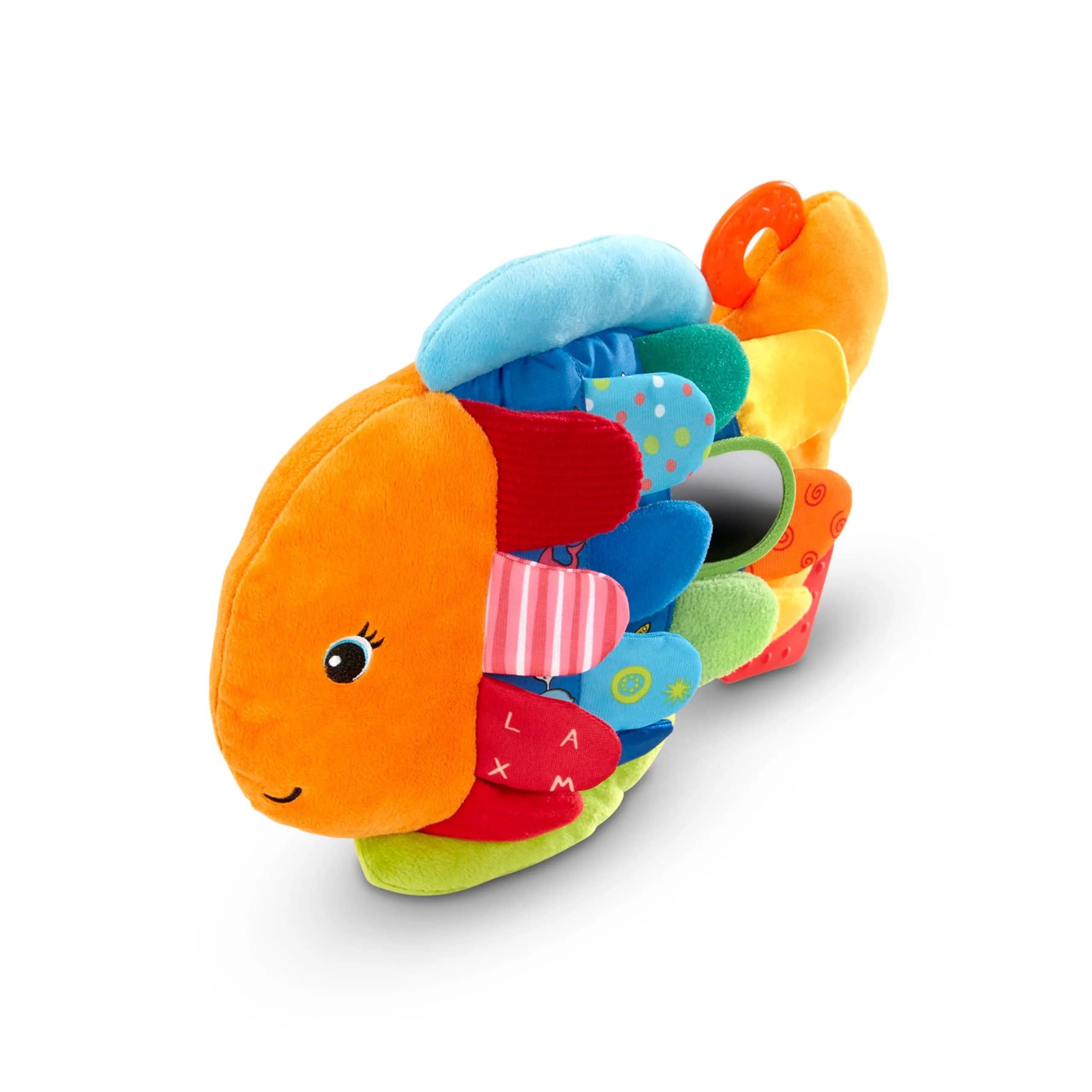 Melissa & Doug Flip Fish Baby Toy Soft Infant Sensory Toy with Mirror & Textures (Multi-Color) - view 4