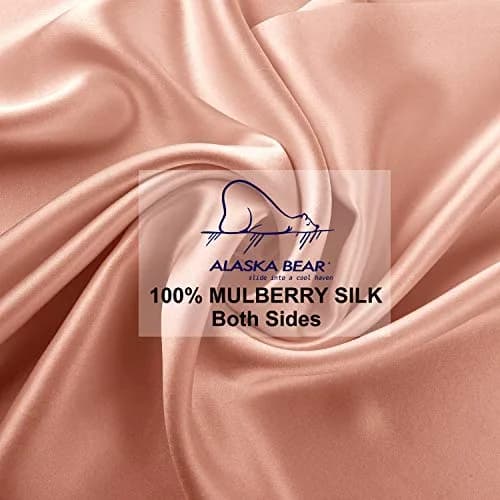 ALASKA BEAR Natural Silk Pillowcase 19 Momme Queen Size | Hypoallergenic & Breathable thumbnail 4